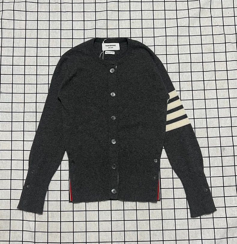 Thom Browne Thom Browne Gray five-knot wool sweater Size US XXS / EU 40 - 1 Thumbnail