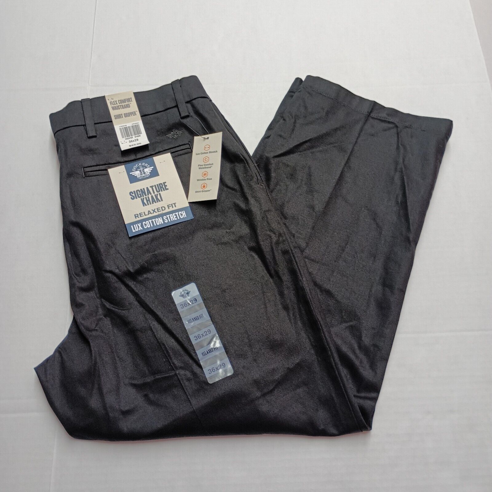 Dockers Dockers Signature Khakis Men's 36x29 Black Straight Leg Size US 36 / EU 52 - 1 Thumbnail