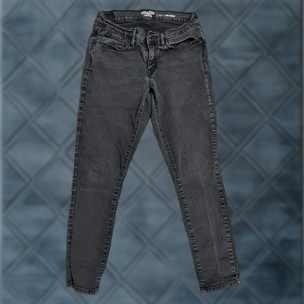 Denizen DENIZEN Curvy Skinny Jeans Women's 26x27 Black Mid Rise Cotton Blend Denim Casual Size 26" / US 2 / IT 38 - 1 Thumbnail