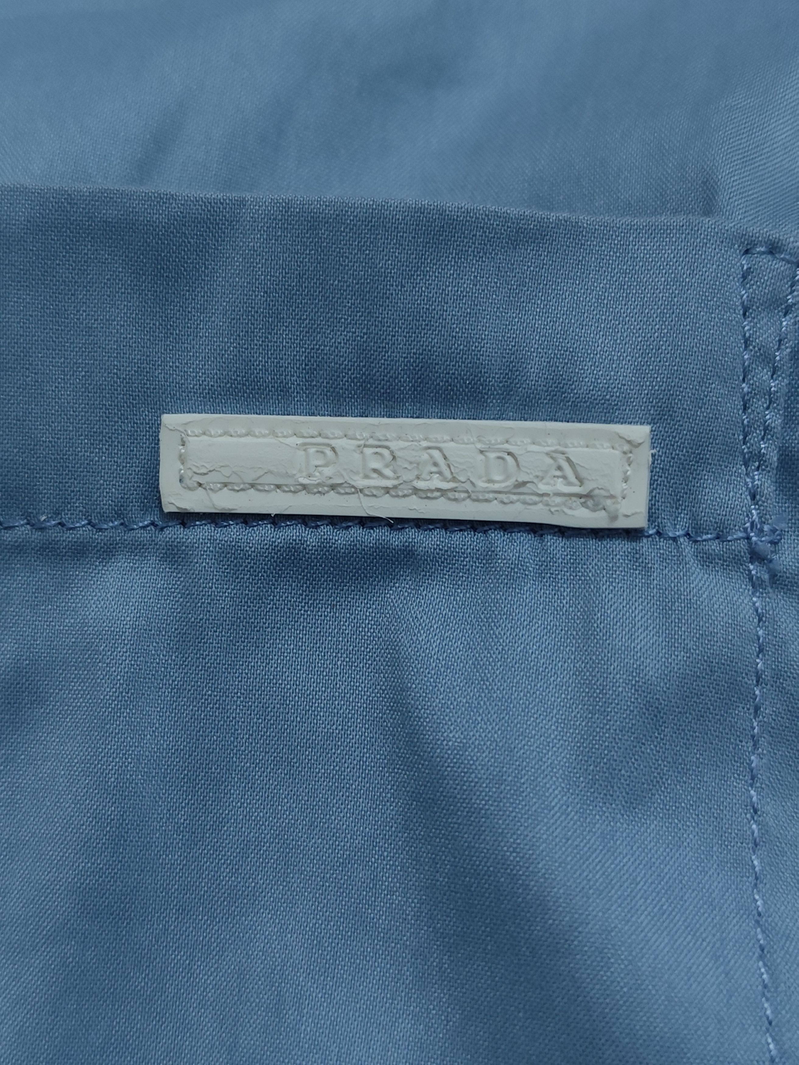 Prada Vintage prada white tab buttons up polo Size US XL / EU 56 / 4 - 9 Thumbnail