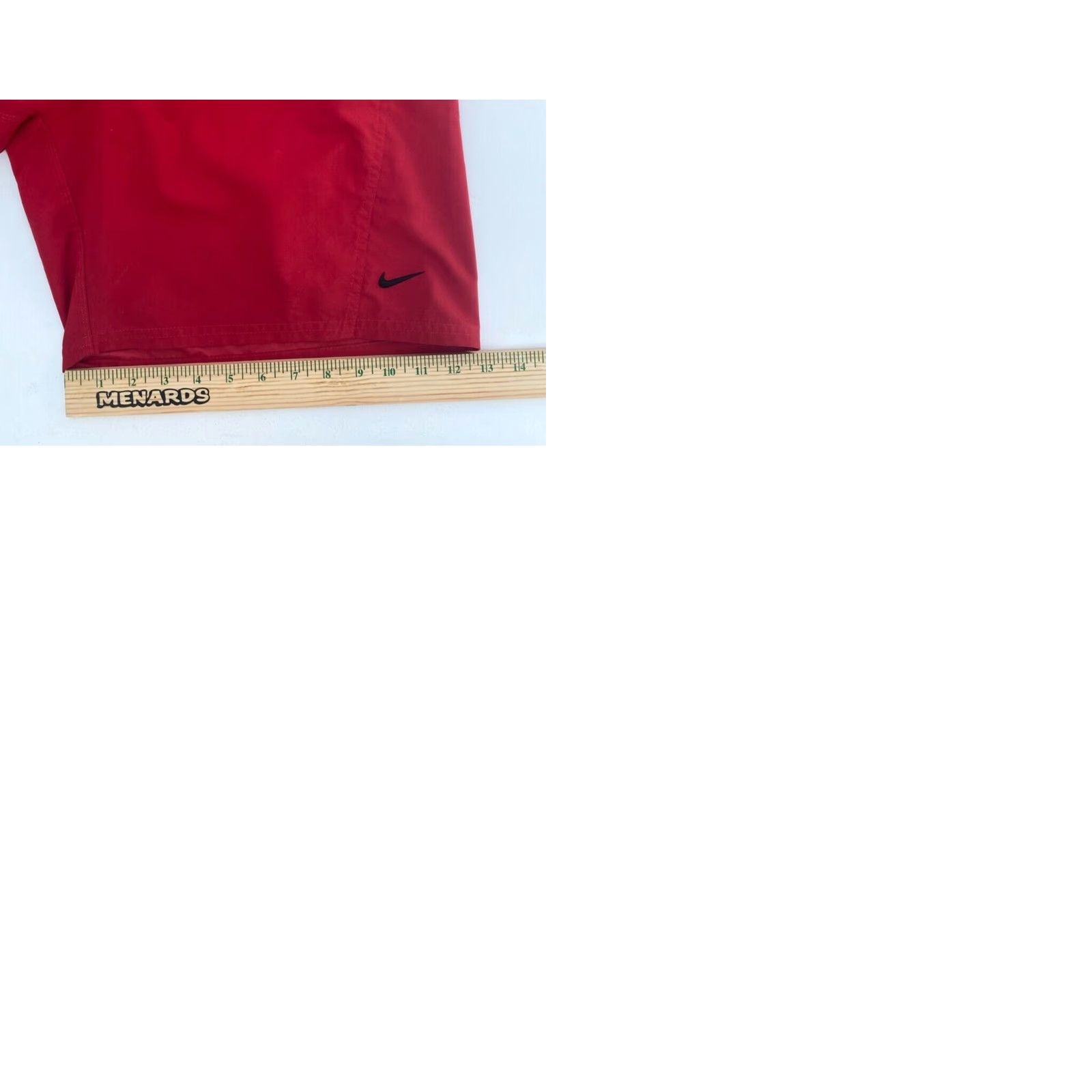 Nike VINTAGE Nike Athletic Shorts Mens L Red Basketball Athletic Drawstring Shorts Size US 33 - 9 Thumbnail