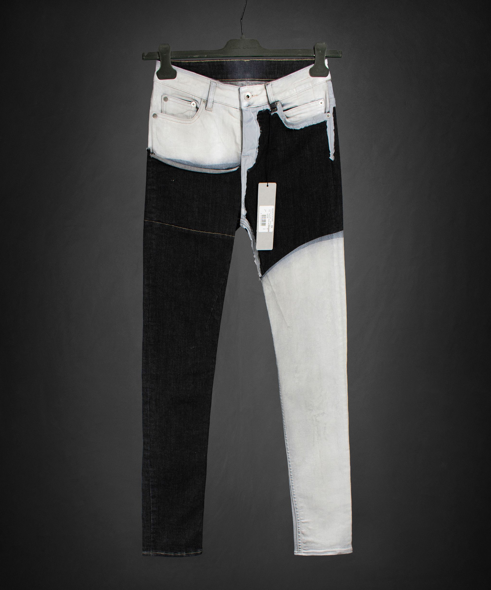 image of Rick Owens New. Tyrone Detroit Cut Jeans, Iconic in White Wax As Sample, Women's (Size 26)