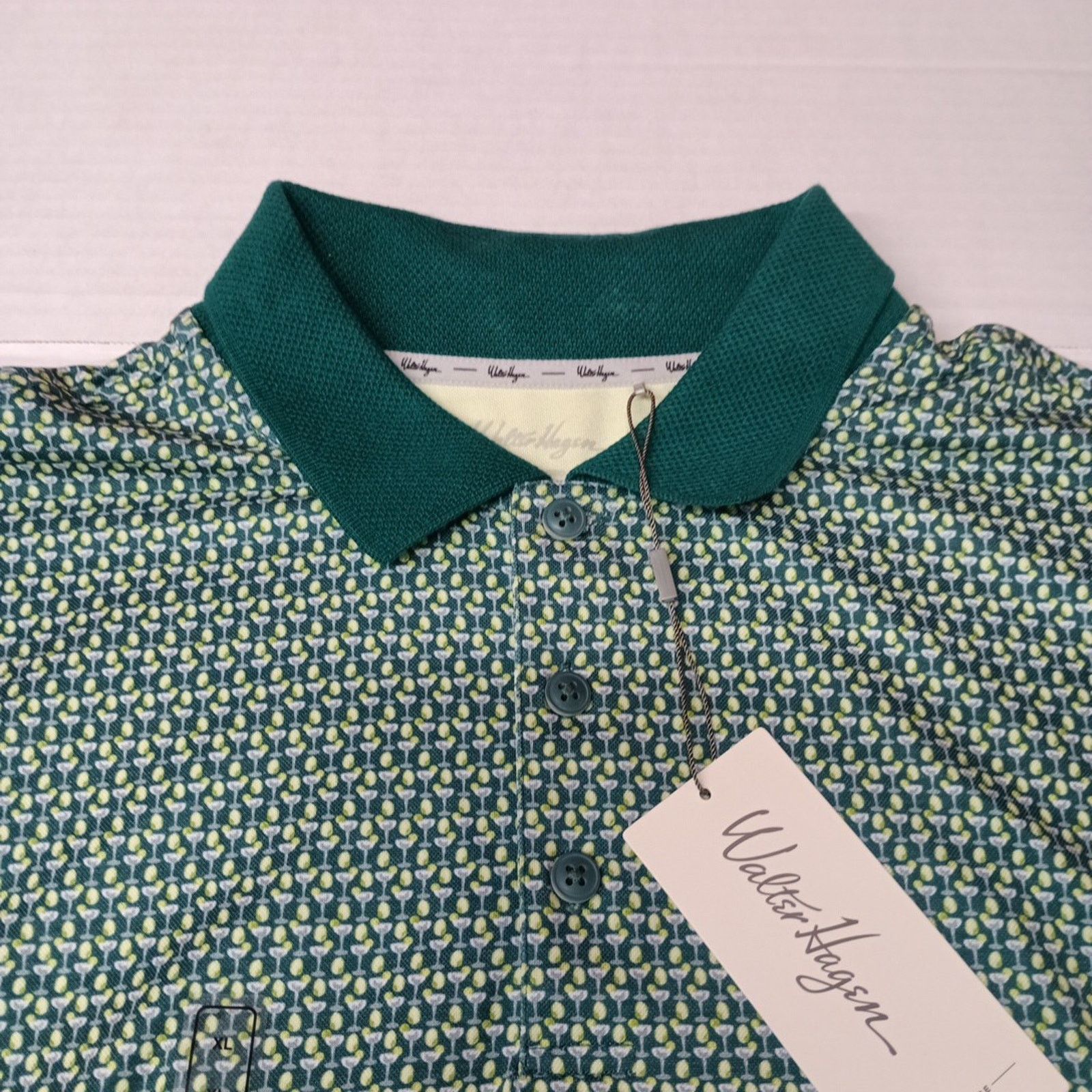 Other Walter Hagen Golf Polo Shirt Men's XL Green Martini Print Size US XL / EU 56 / 4 - 2 Thumbnail