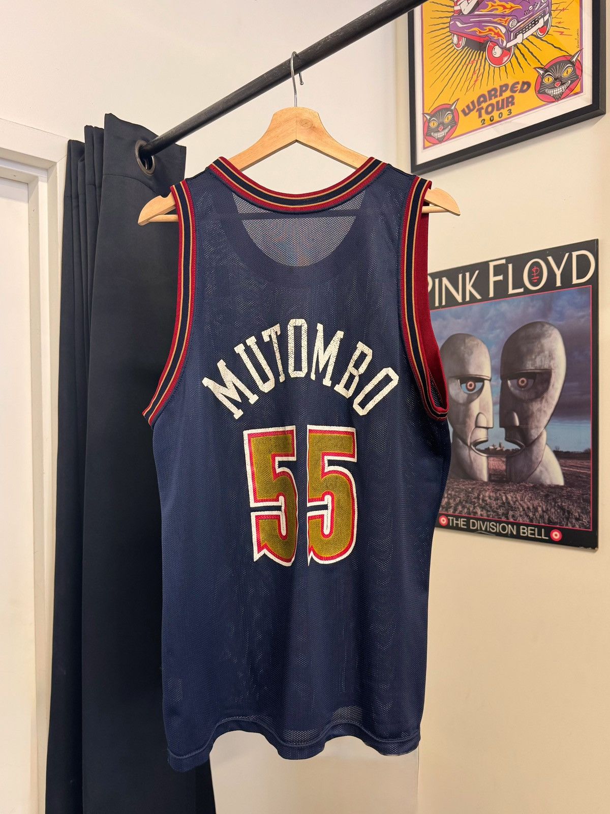 Champion × NBA × Vintage 90s NBA Nuggets #55 Mutumbo Blank Jersey Size US L / EU 52-54 / 3 - 2 Thumbnail