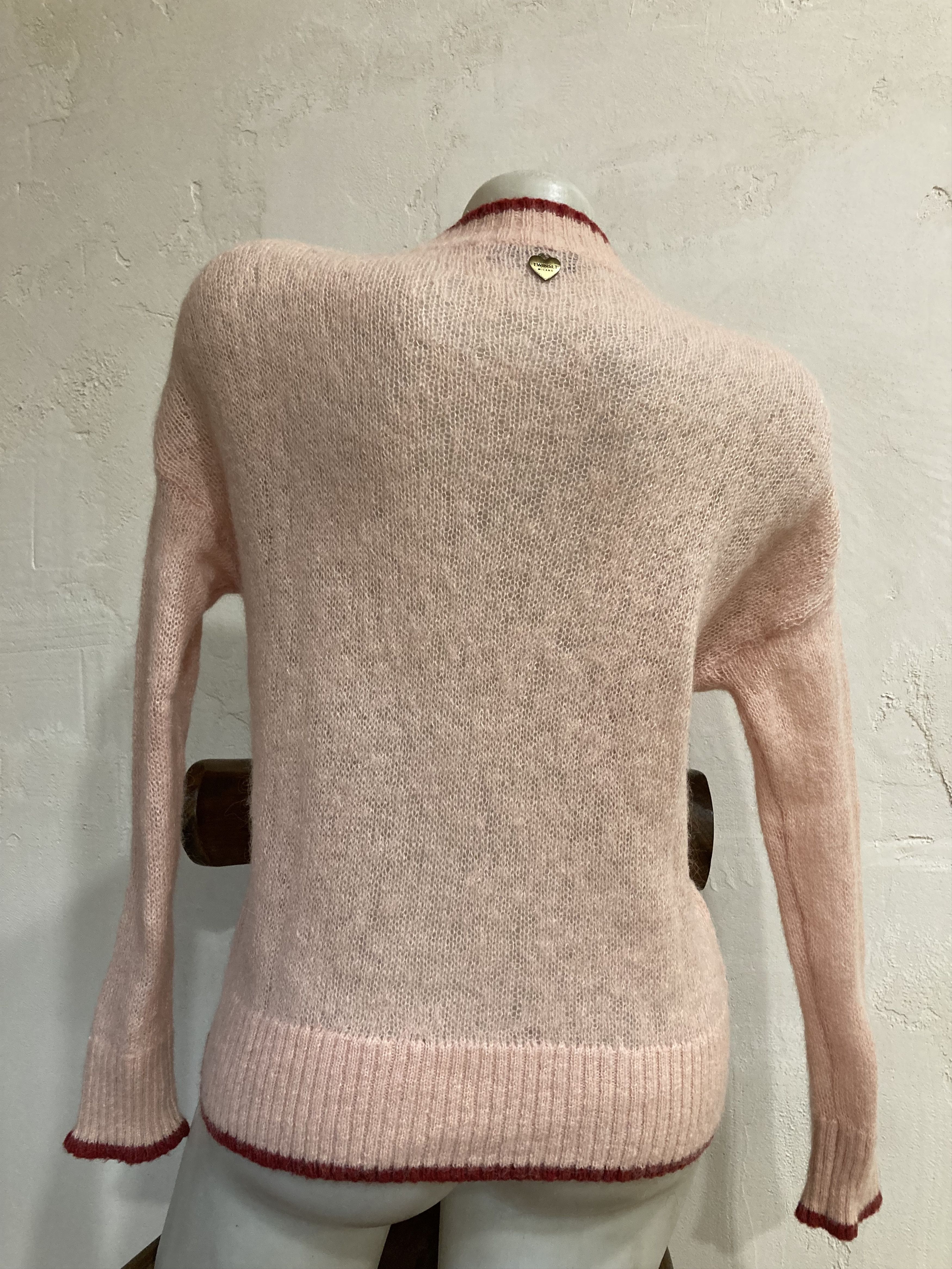 TWINSET Twinset Milano Floral embroidery pullover in peach color Size XS / US 0-2 / IT 36-38 - 3 Thumbnail