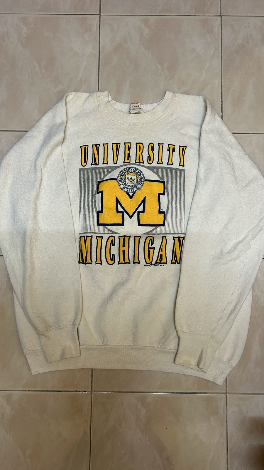 Vintage VTG SWEATSHIRT ÜNİVERSİTEY MICHIGAN Size US L / EU 52-54 / 3 - 1 Thumbnail