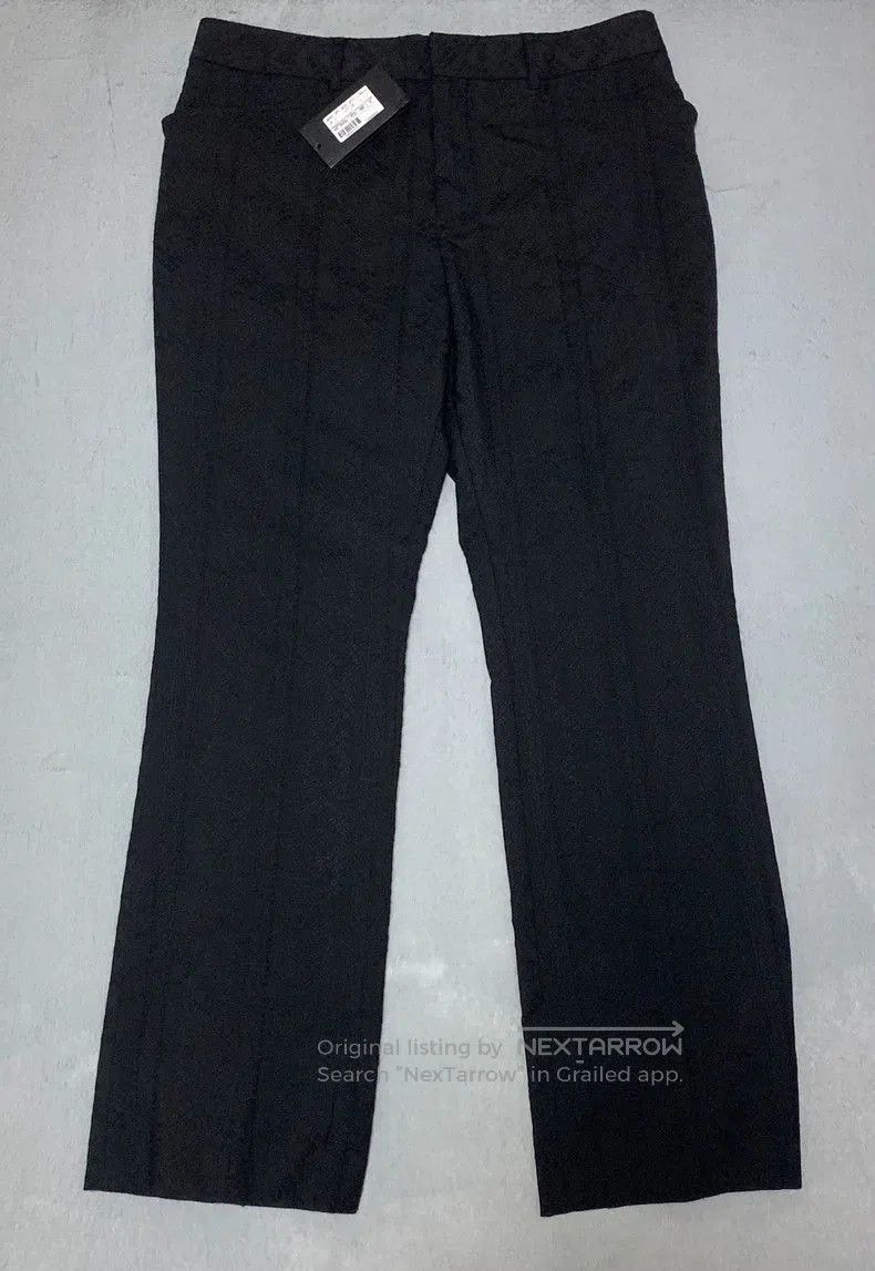 Saint Laurent Paris Saint Laurent Black Diamond Stripe Flare Trousers. Size US 36 / EU 52 - 1 Thumbnail