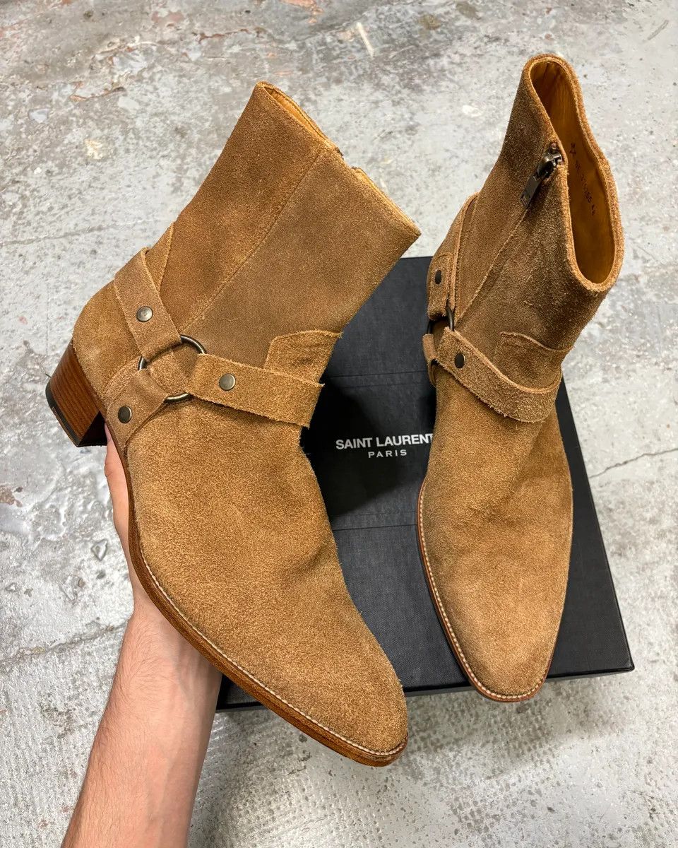Hedi Slimane × Saint Laurent Paris YSL Mens Suede Hedi  display picture 2