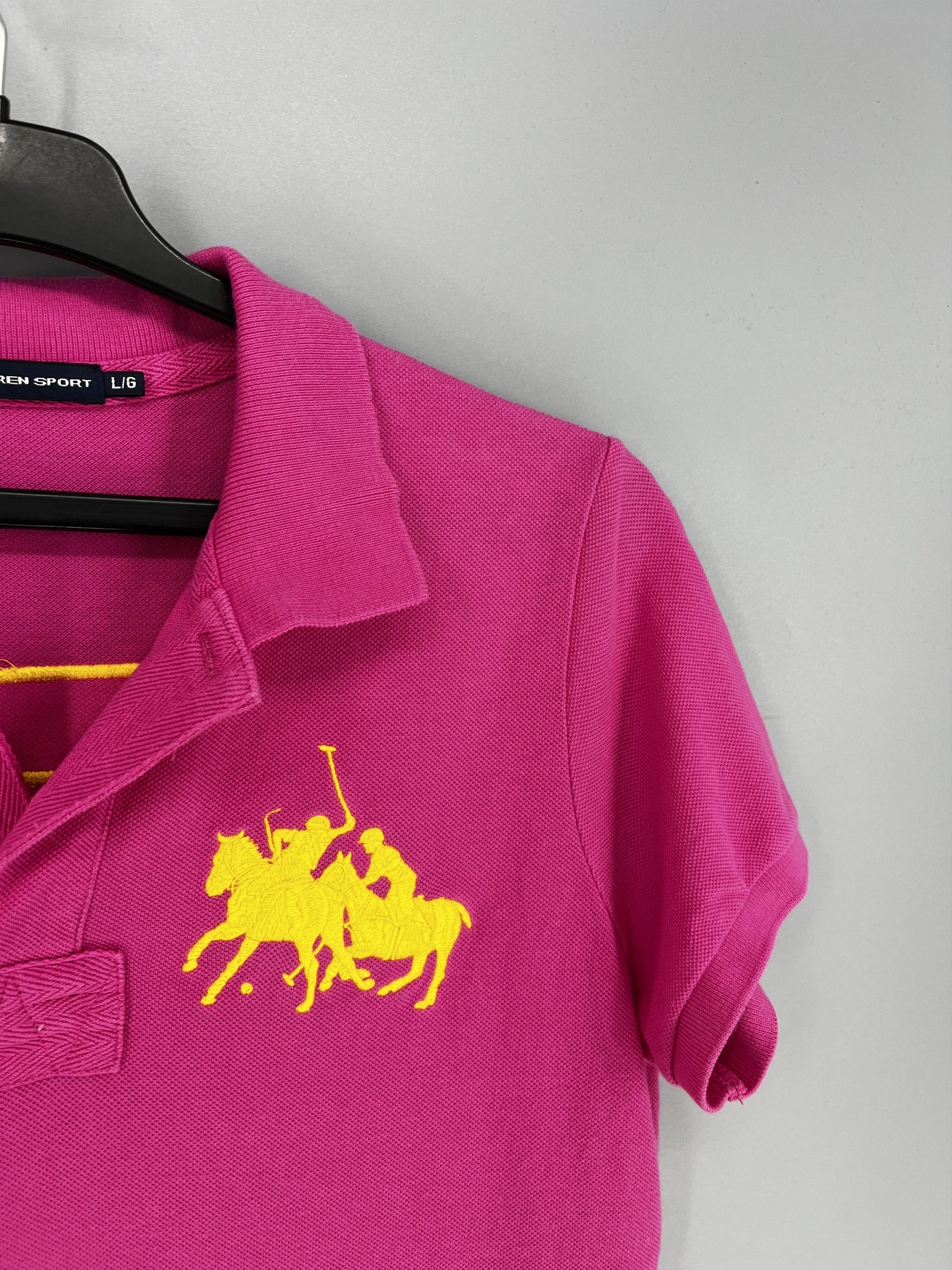 Polo Ralph Lauren Vintage Y2K Polo Ralph Lauren T-Shirt Size L in Pink Size L / US 10 / IT 46 - 7 Thumbnail