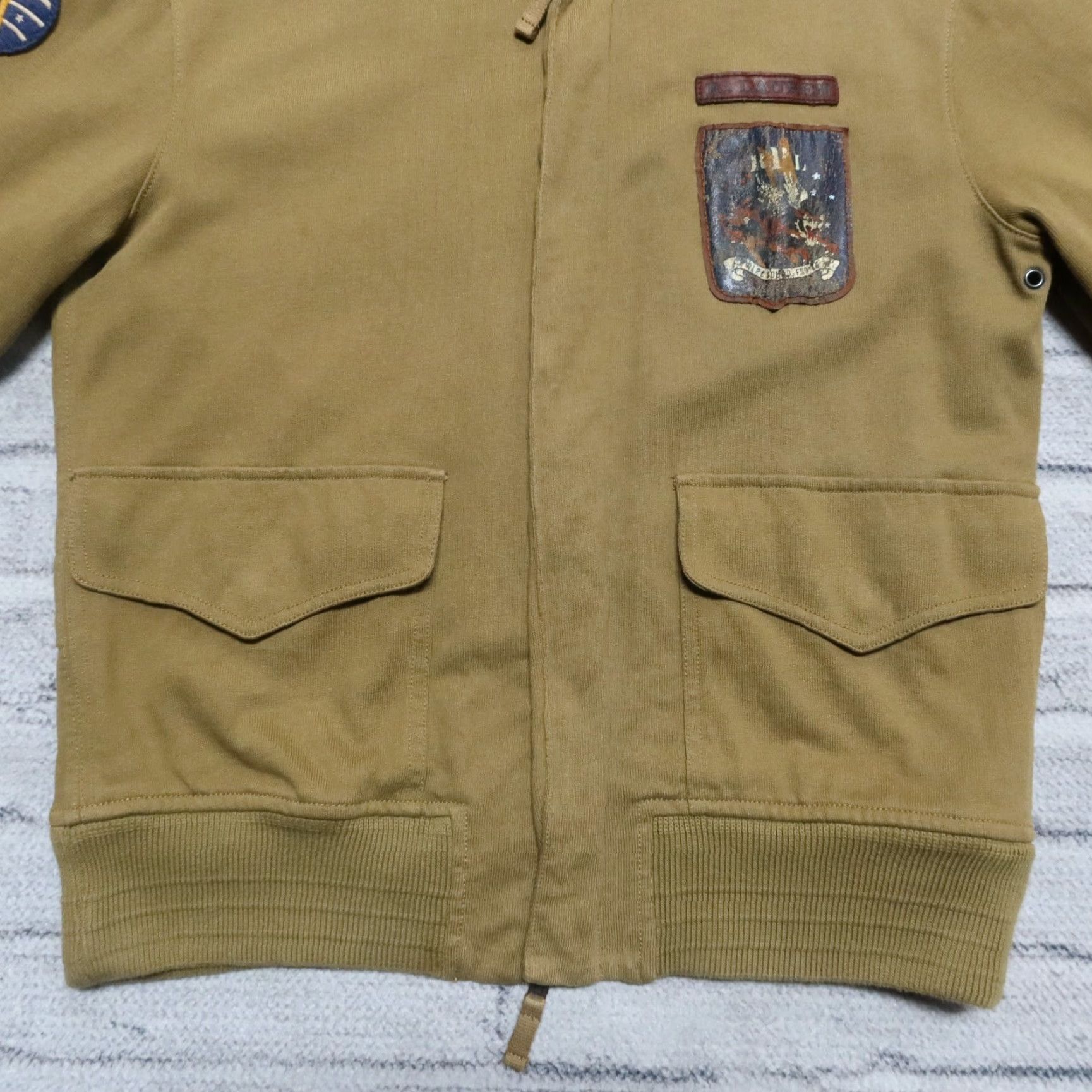 Polo Ralph Lauren VINTAGE Polo Ralph Lauren Soaring Tigers Military Jacket Men Medium Green Polo Ralph Lauren Military Jacket Mens Medium Green 90s Size US M / EU 48-50 / 2 - 6 Thumbnail
