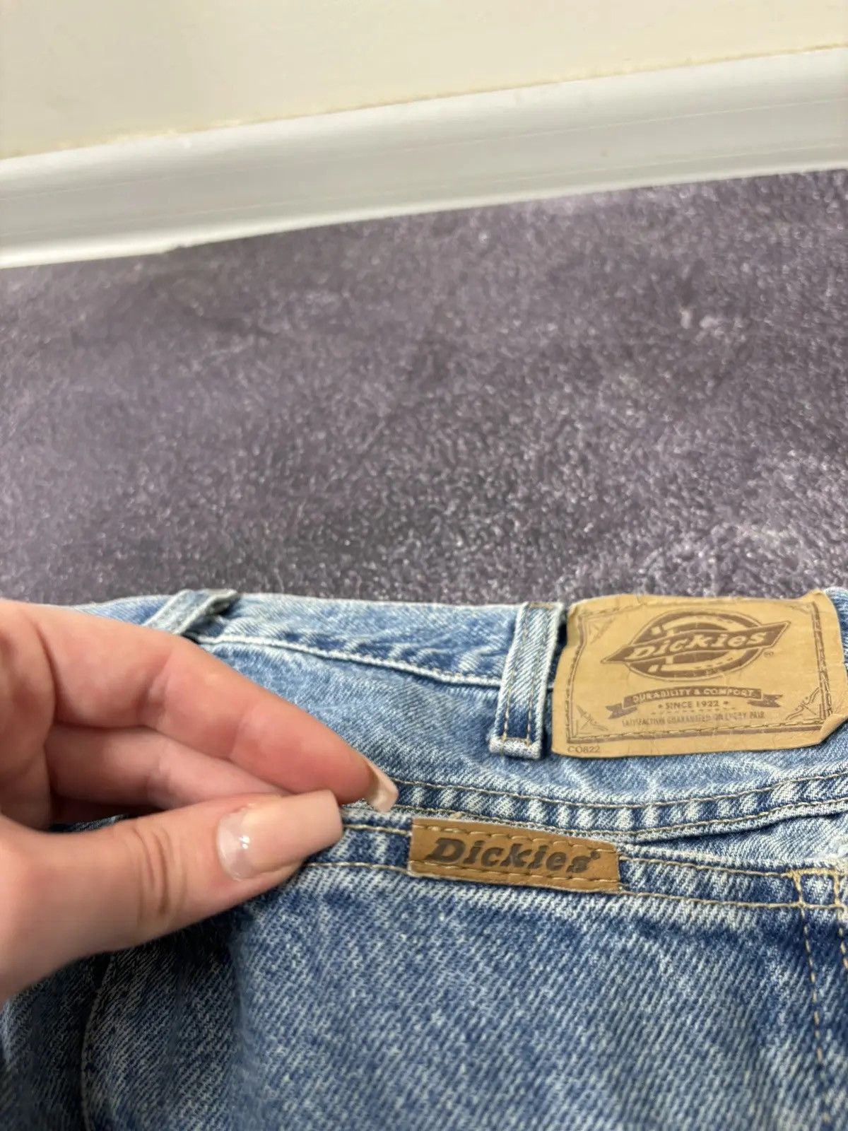 Dickies × Vintage Vintage Dickies Double Knee USA Faded Denim Hype Jeans Size US 32 / EU 48 - 11 Thumbnail
