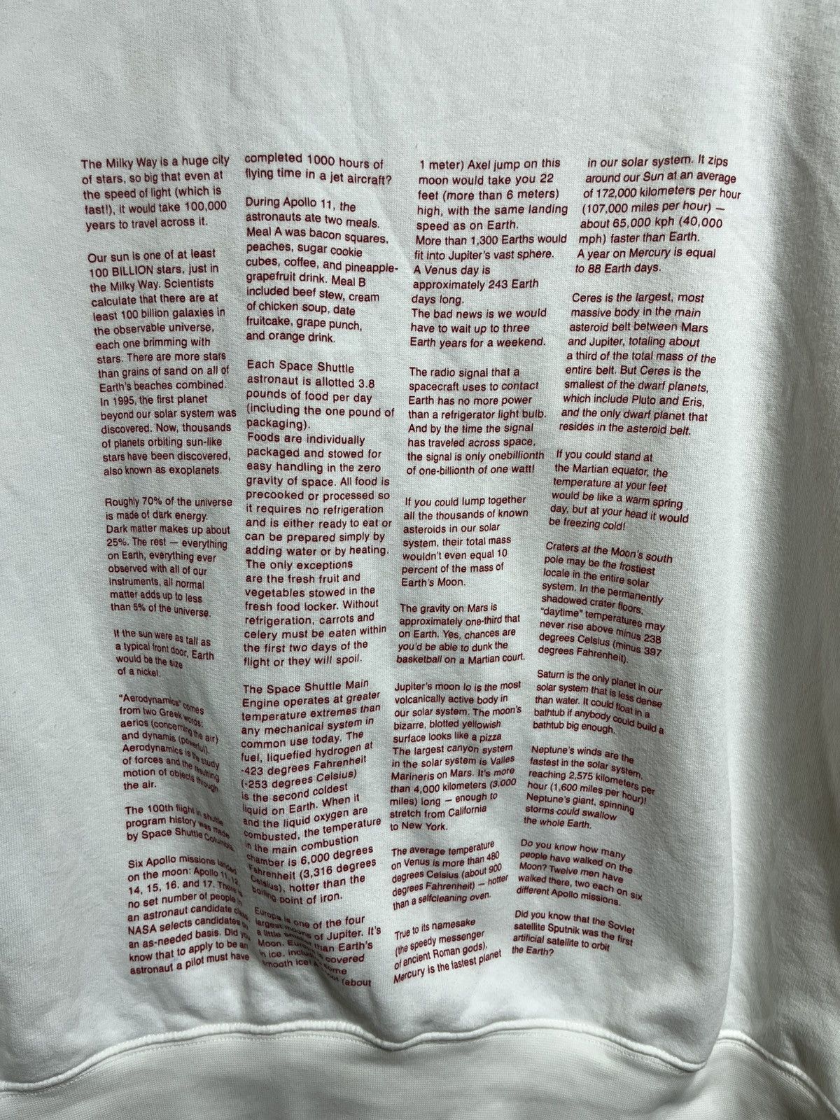Heron Preston HERON PRESTON NASA PRINTED SWEATSHIRT Size US M / EU 48-50 / 2 - 14 Thumbnail