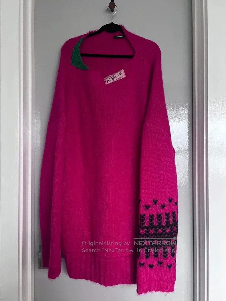 Raf Simons Raf Simons 2022 Knit Sweater in Pink. Size US XL / EU 56 / 4 - 1 Thumbnail