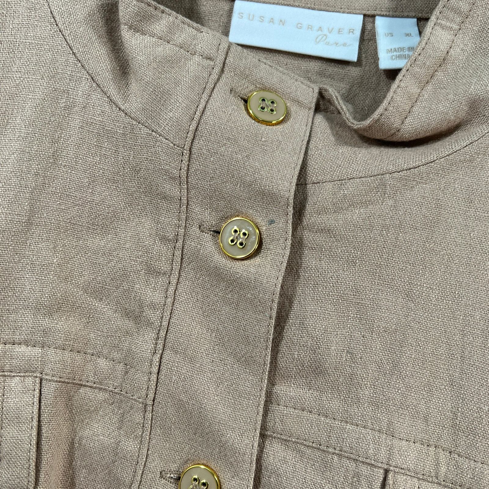 Other GRAVER Susan Graver Pure Linen Blend Jacket Warm Size XL / US 12-14 / IT 48-50 - 9 Thumbnail
