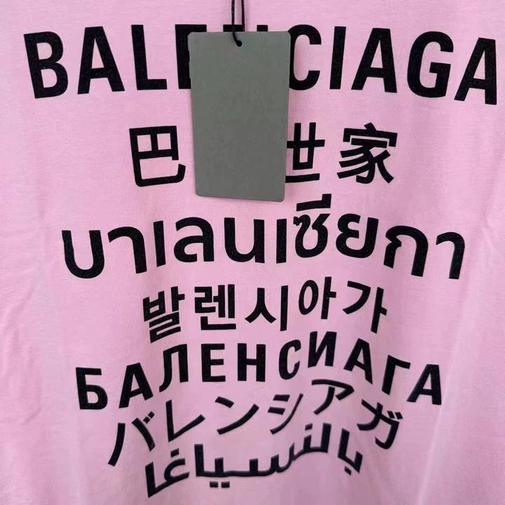 Balenciaga Balenciaga Pink seven-language short sleeve m size Size US M / EU 48-50 / 2 - 3 Thumbnail
