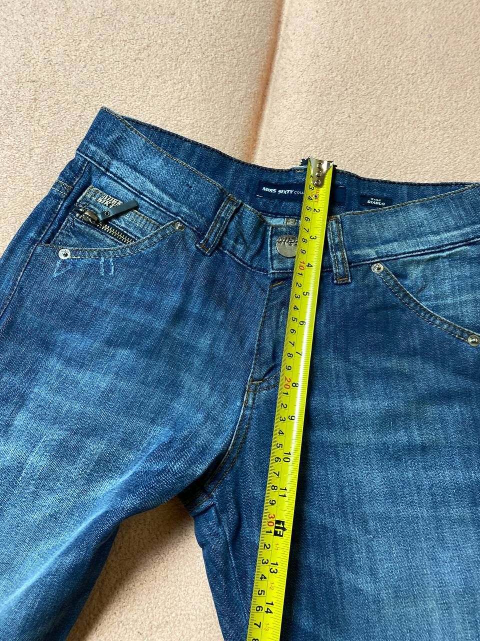 Miss Sixty × Vintage 2000s Miss Sixty Jeans Vintage Lightwash Denim Pants Y2K 25 Size 25" / US 0 / IT 36 - 9 Thumbnail