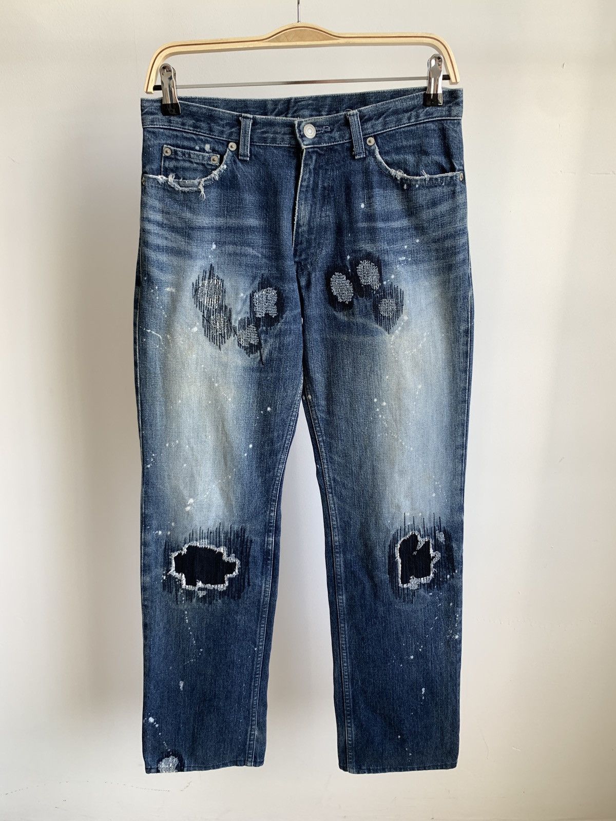 image of Distressed Denim Number Nine Distressed Jeans Look Alike in Blue, Men's (Size 29)