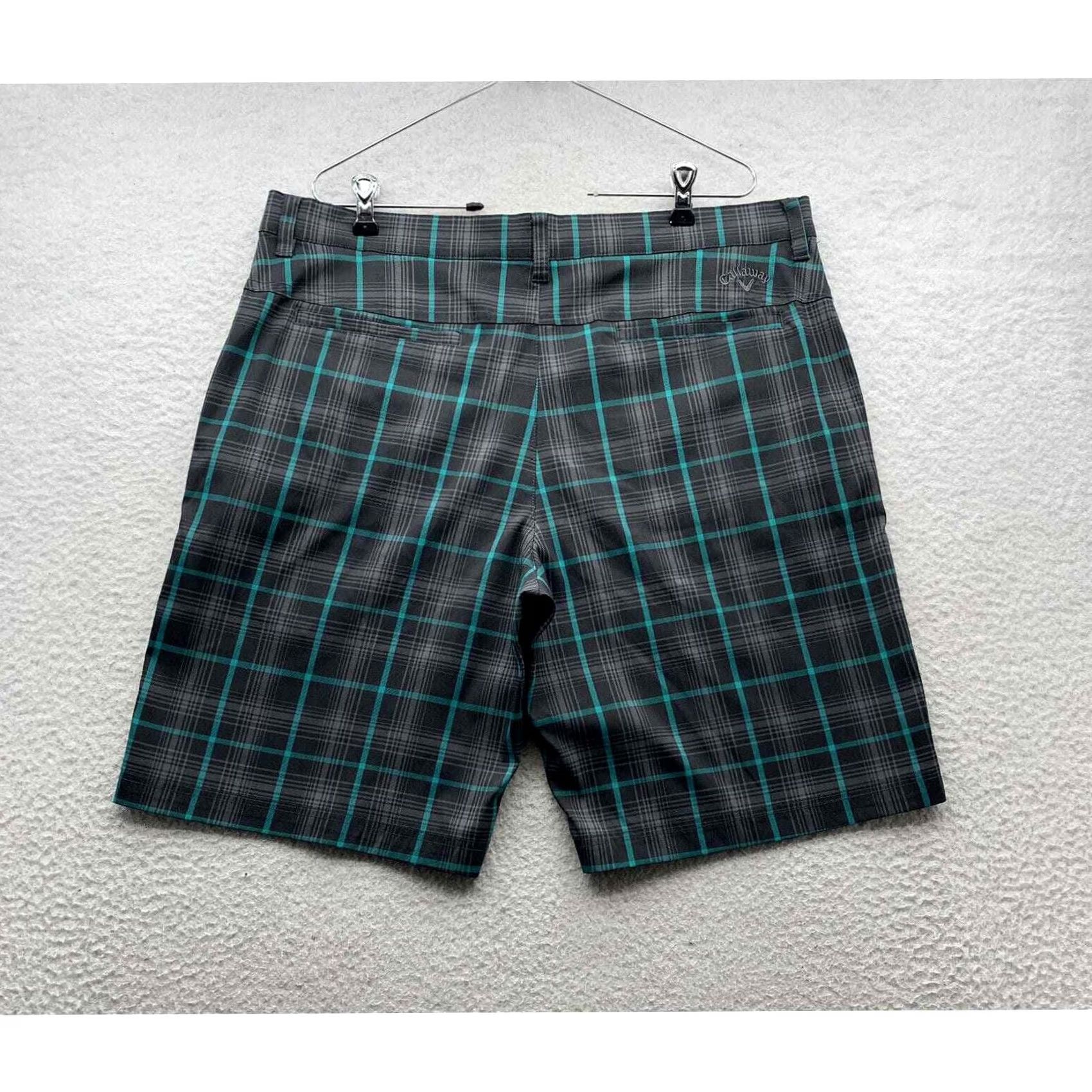 Callaway Callaway Golf Shirt Mens 36x9.5 Optimum Performance Teal Gray Plaid Preppy Dad Size US 36 / EU 52 - 5 Thumbnail