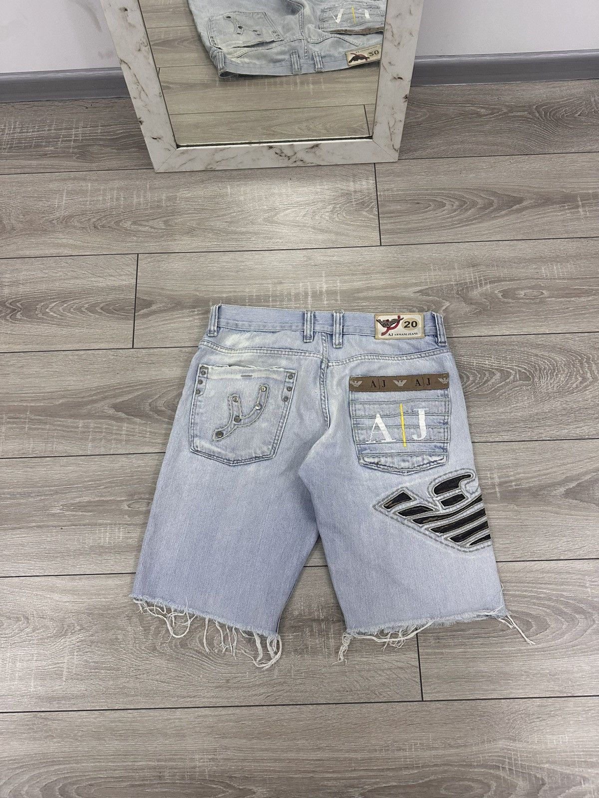 Armani Armani Jeans Vintage Big Logo Y2K Shorts Size US 32 / EU 48 - 2 Thumbnail