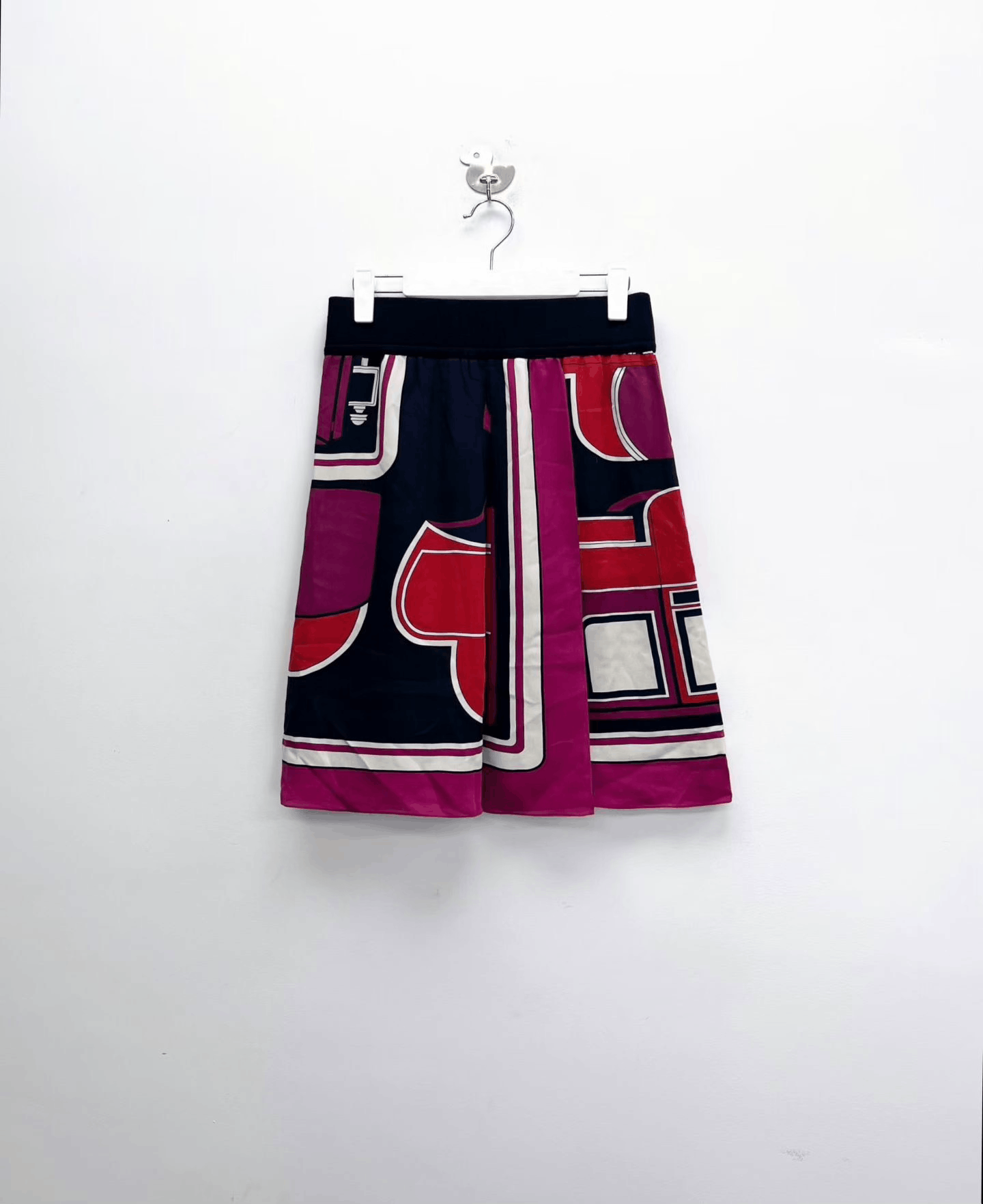 Hermes Hermes Geometric Silk Short Skirt Size 40" / US 18 - 1 Thumbnail