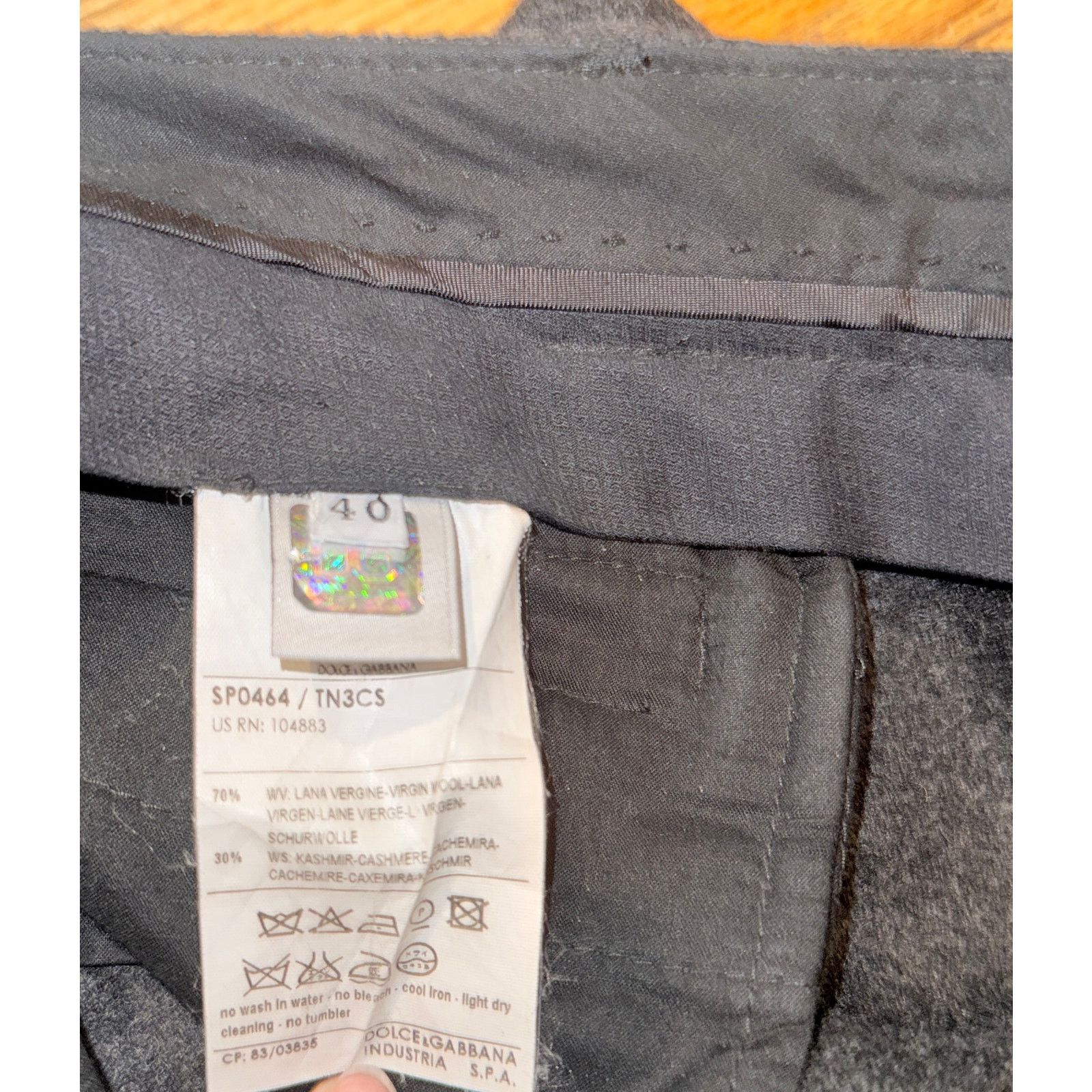Dolce & Gabbana Dolce & Gabbana Black Pants EU 40 Tailored Designer Trousers Size 27" / US 4 / IT 40 - 12 Thumbnail