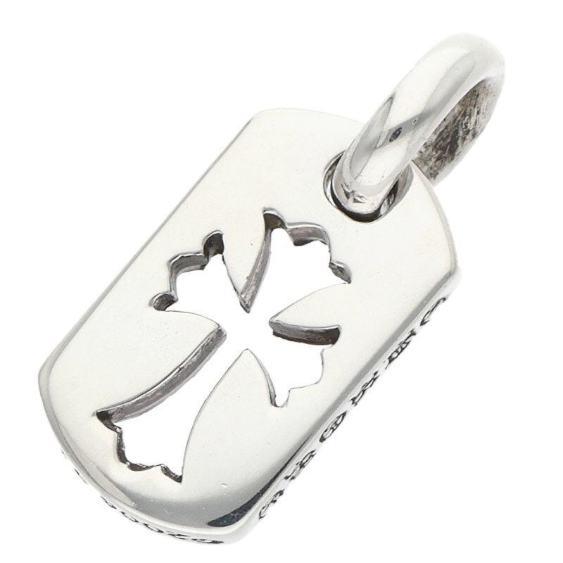 Chrome Hearts Chrome Hearts Silver Cross Dog Tag Necklace Size ONE SIZE - 2 Thumbnail