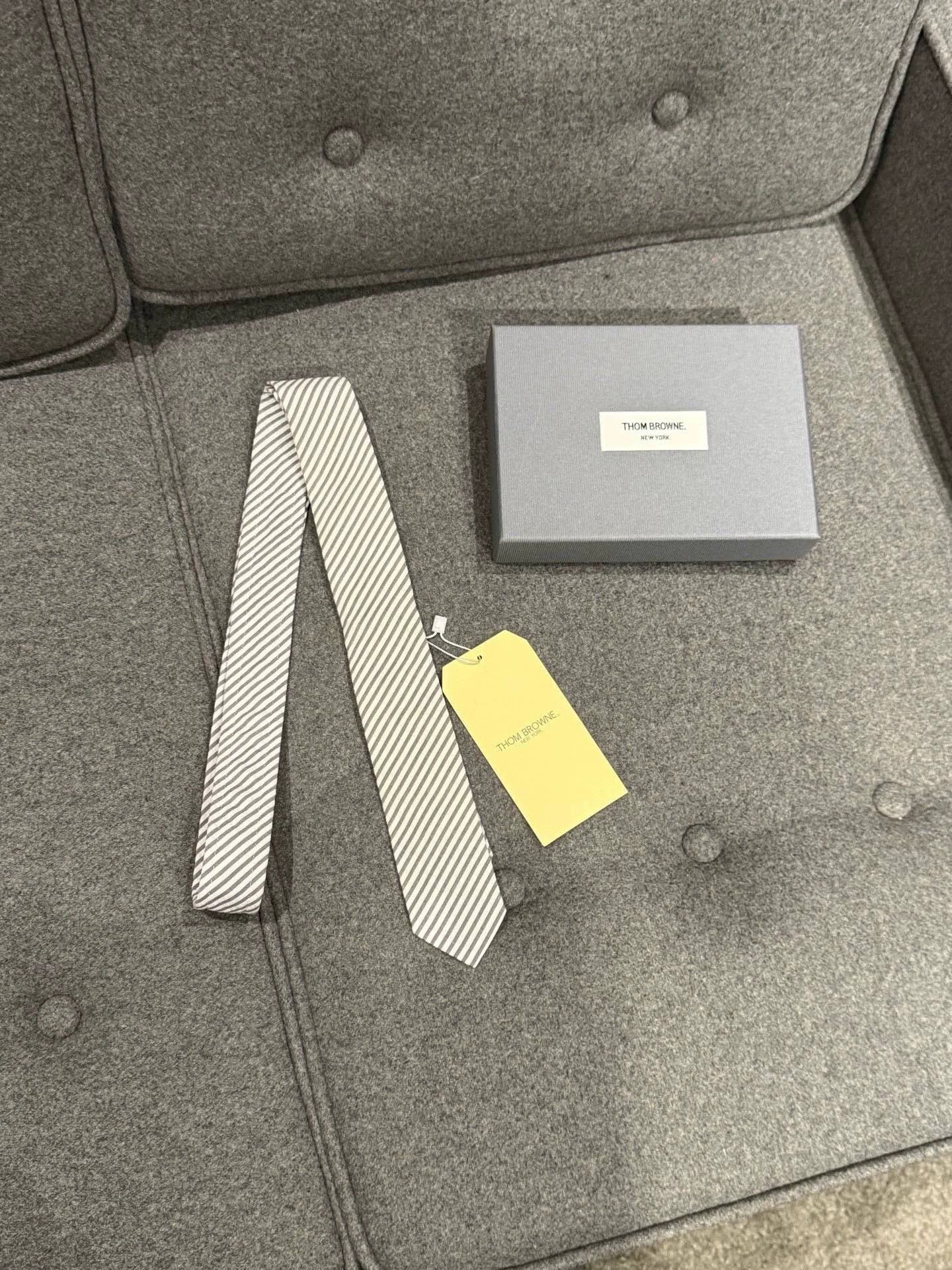 Thom Browne Thom Browne Rare Seersucker Tie New w/ Tags & Box Size ONE SIZE - 1 Thumbnail