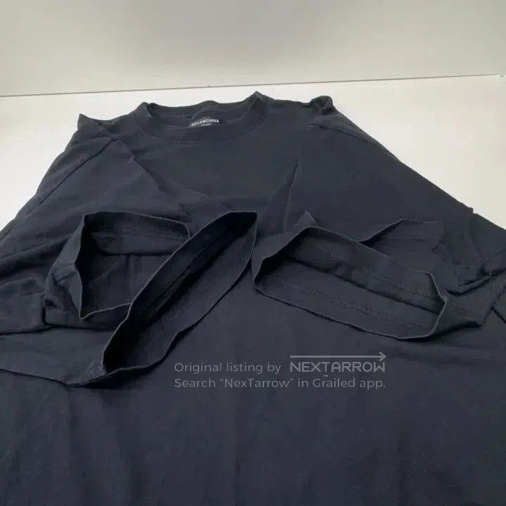 Balenciaga Balenciaga Black Logo Print Short Sleeve T. Size US XXS / EU 40 - 4 Thumbnail