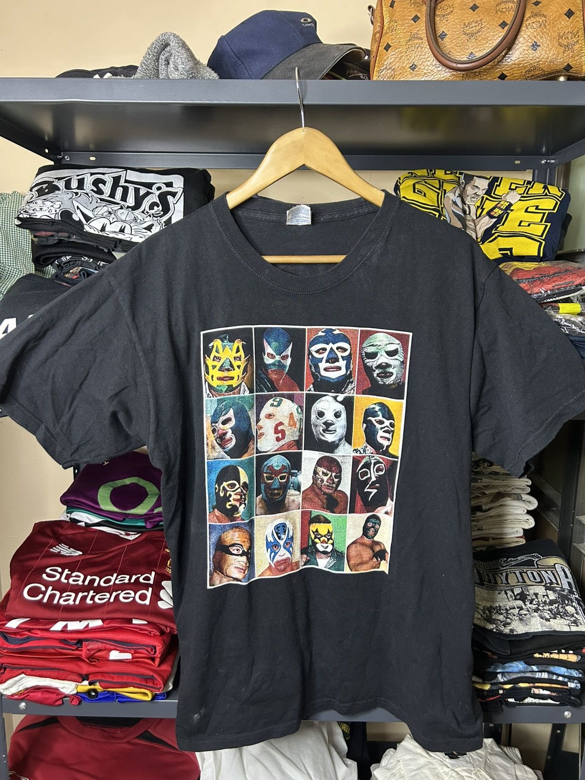 WWE Vintage Lucha Libre Mask Tee Yazbek L Size US L / EU 52-54 / 3 - 1 Thumbnail