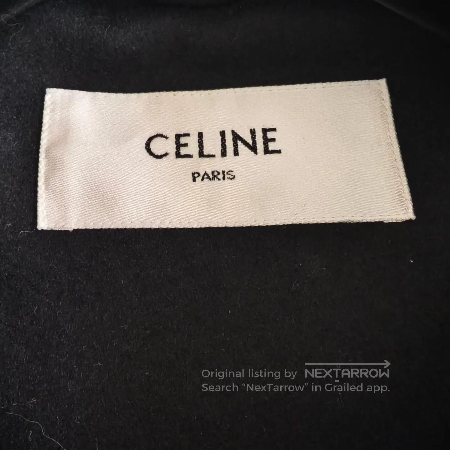 Celine CELINE Black Leather Hooded Wool Jacket. Size S / US 4 / IT 40 - 3 Thumbnail