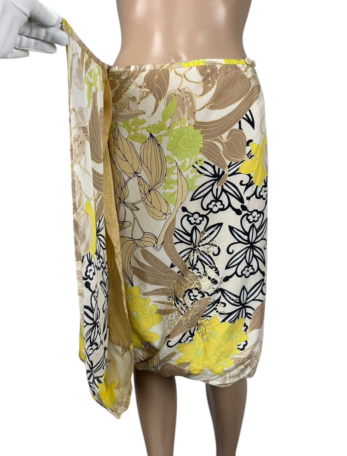 Other Marc Cain Silk Printed Wrap Skirt Floral Print size 4 Size 26" / US 2 / IT 38 - 8 Thumbnail