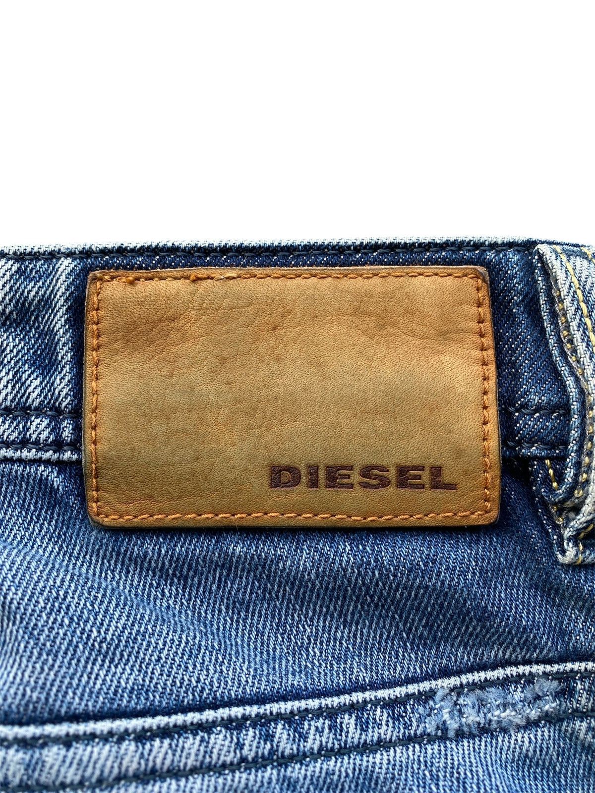 Diesel × Vintage Y2K DIESEL Zaghor Heavyweight Distressed Blue Washed Denim Size US 32 / EU 48 - 9 Thumbnail