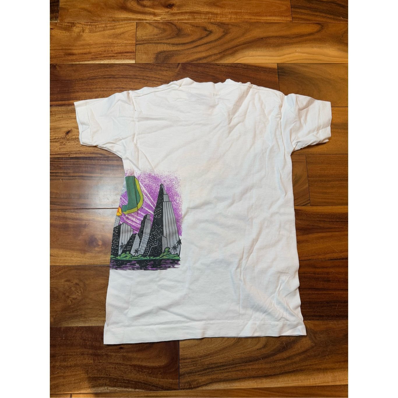 Fruit Of The Loom Size boys (10-12) - Vintage 1980s Miami Hurricanes AOP Fire Size US L / EU 52-54 / 3 - 5 Thumbnail