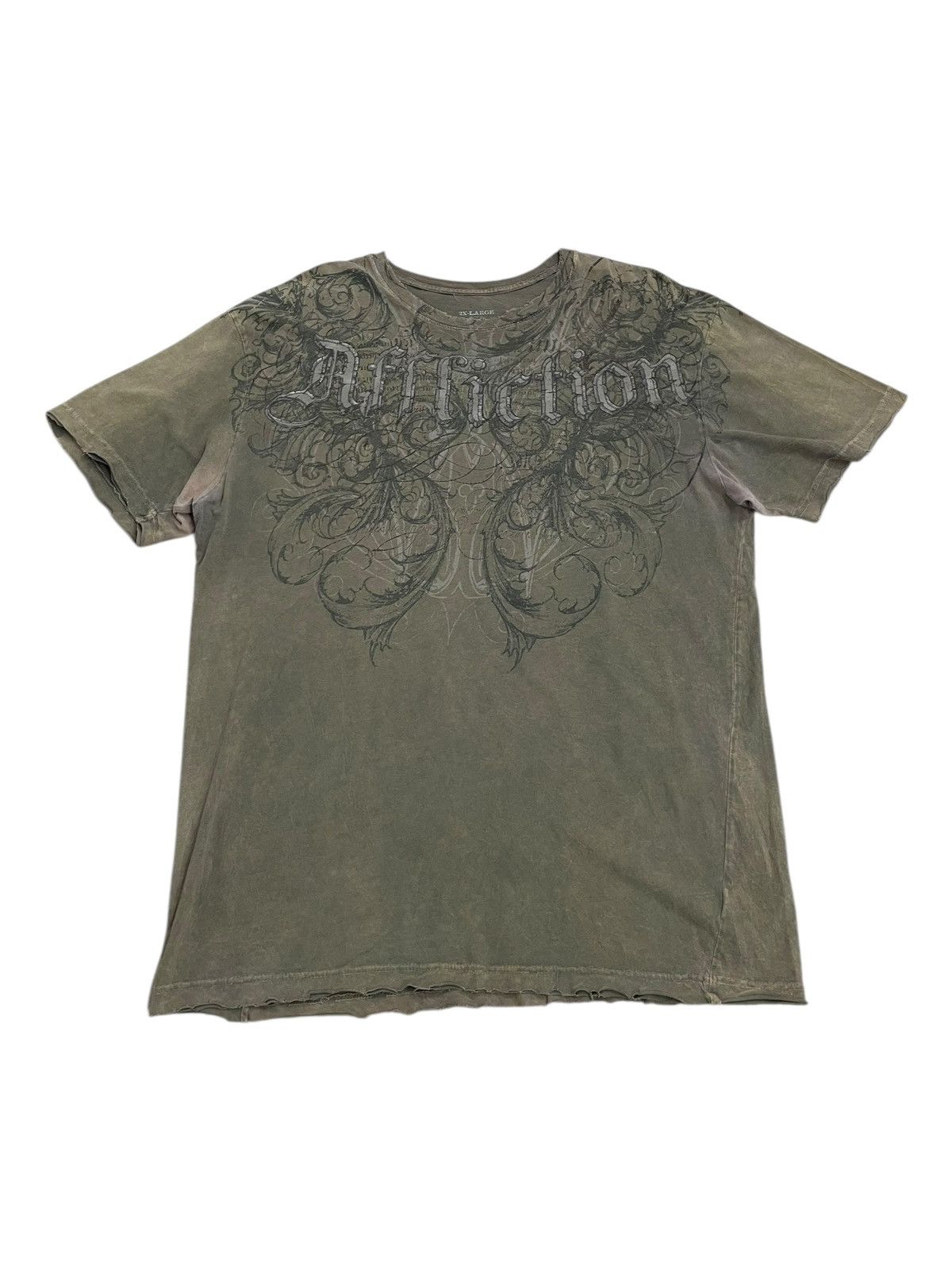 14th Addiction Affliction Distressed Thrash Gothic Punk Angel Wing USA Tee Size US XXL / EU 58 / 5 - 2 Thumbnail