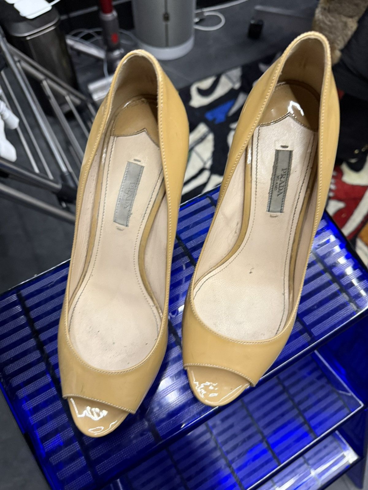 Prada Prada Tan Open Toe Heels Size 39 Size US 9 / IT 39 - 4 Thumbnail