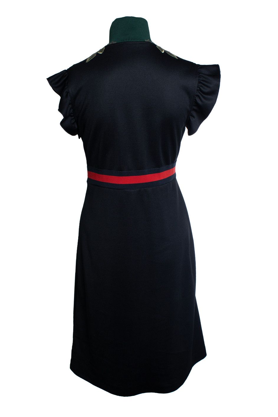 Gucci Gucci, black technical jersey floral turtle neck dress Size M / US 6-8 / IT 42-44 - 4 Thumbnail