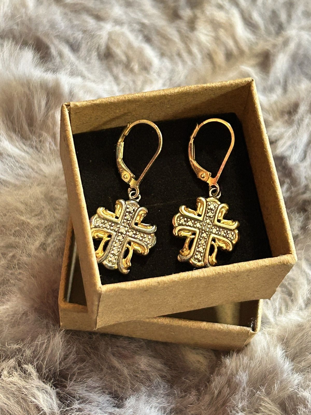 Vintage Vintage Ross Simons genuine diamond 925 cross earrings Size ONE SIZE - 8 Thumbnail