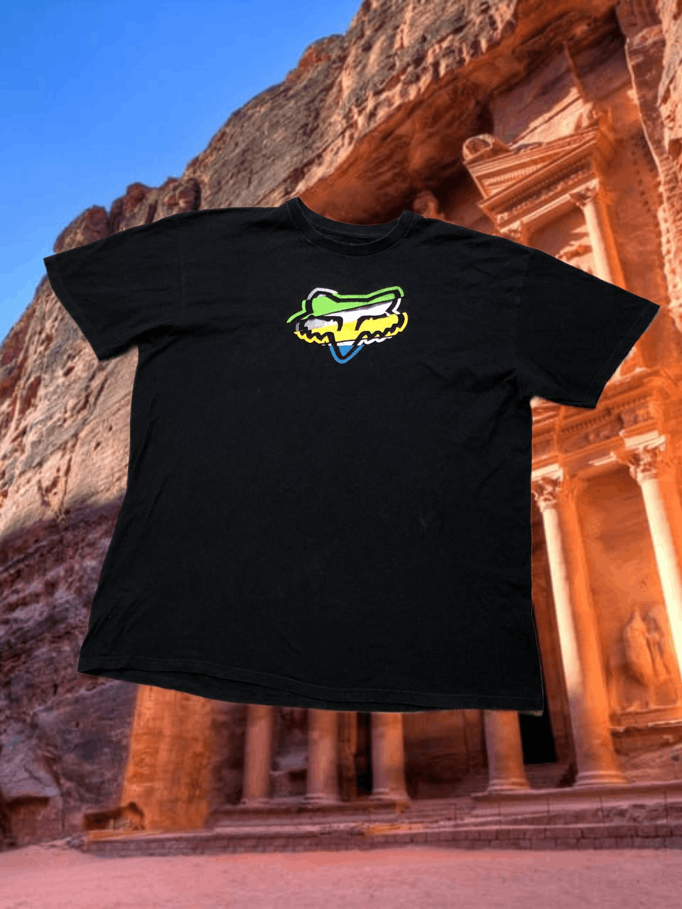 Fox Racing Fox Racing big logo Vintage black T-Shirt crazy Y2K size XL Size US XL / EU 56 / 4 - 1 Thumbnail