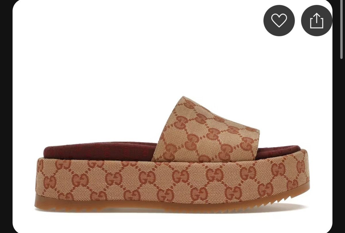 Gucci Gucci GG Supreme Platform Sandals Size US 6.5 / IT 36.5 - 1 Thumbnail