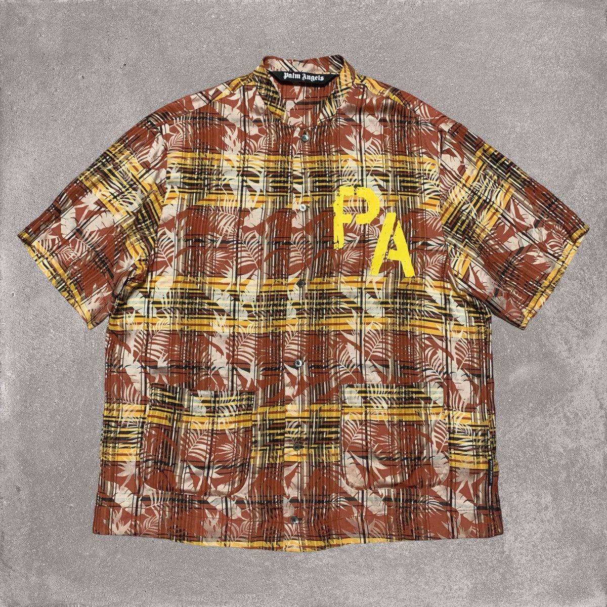 Palm Angels Palm Angels Small Shirt PA Logo Plaid Bowling Shirt 46 Size US S / EU 44-46 / 1 - 1 Thumbnail