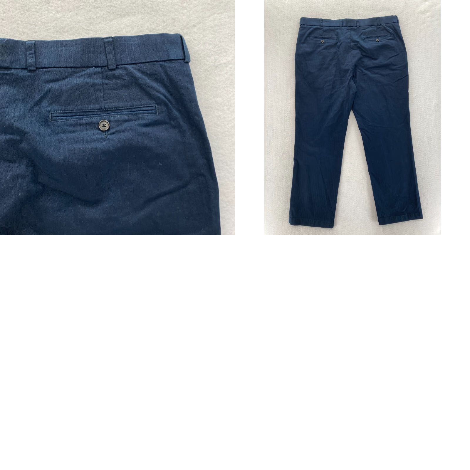 Stafford Stafford Cotton Trouser Mens 40x30 Classic Fit Blue Stretch Sawtooth Waistband Pants Size US 40 / EU 56 - 9 Thumbnail