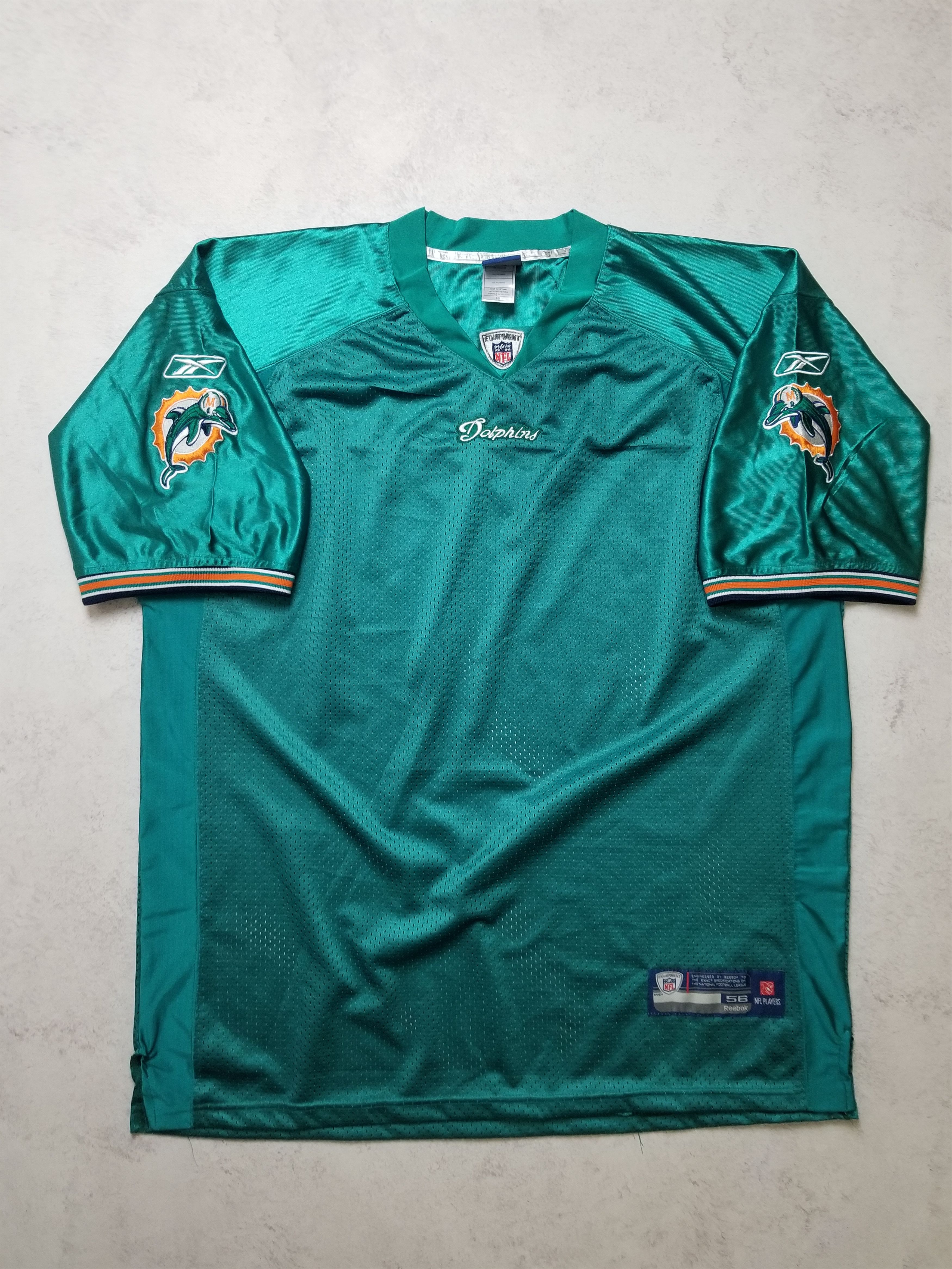 Reebok Miami Dolphins Jersey Blank Fins Teal Sewn Men's Size 56 Size US XL / EU 56 / 4 - 7 Thumbnail