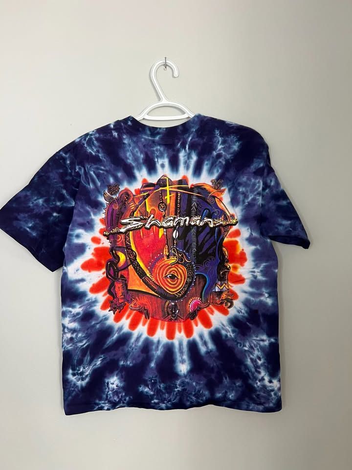 Anvil Vintage Santana "Shaman" Tie-Dye Tour T-Shirt Size US M / EU 48-50 / 2 - 3 Thumbnail
