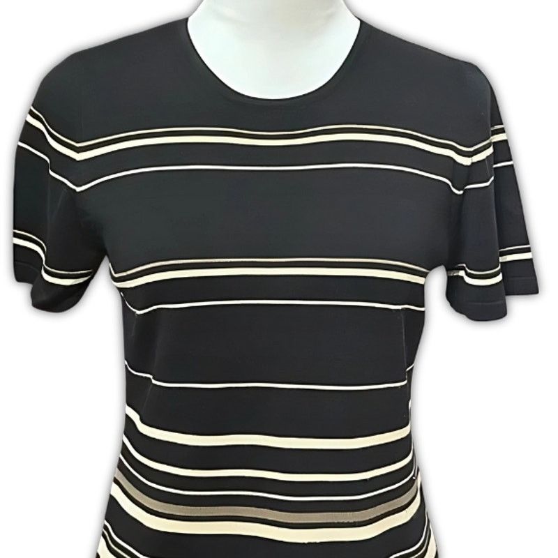 Other Style&Co. Sweater Scoop Neckline 3/4 Sleeves Striped Multi S Size S / US 4 / IT 40 - 2 Thumbnail