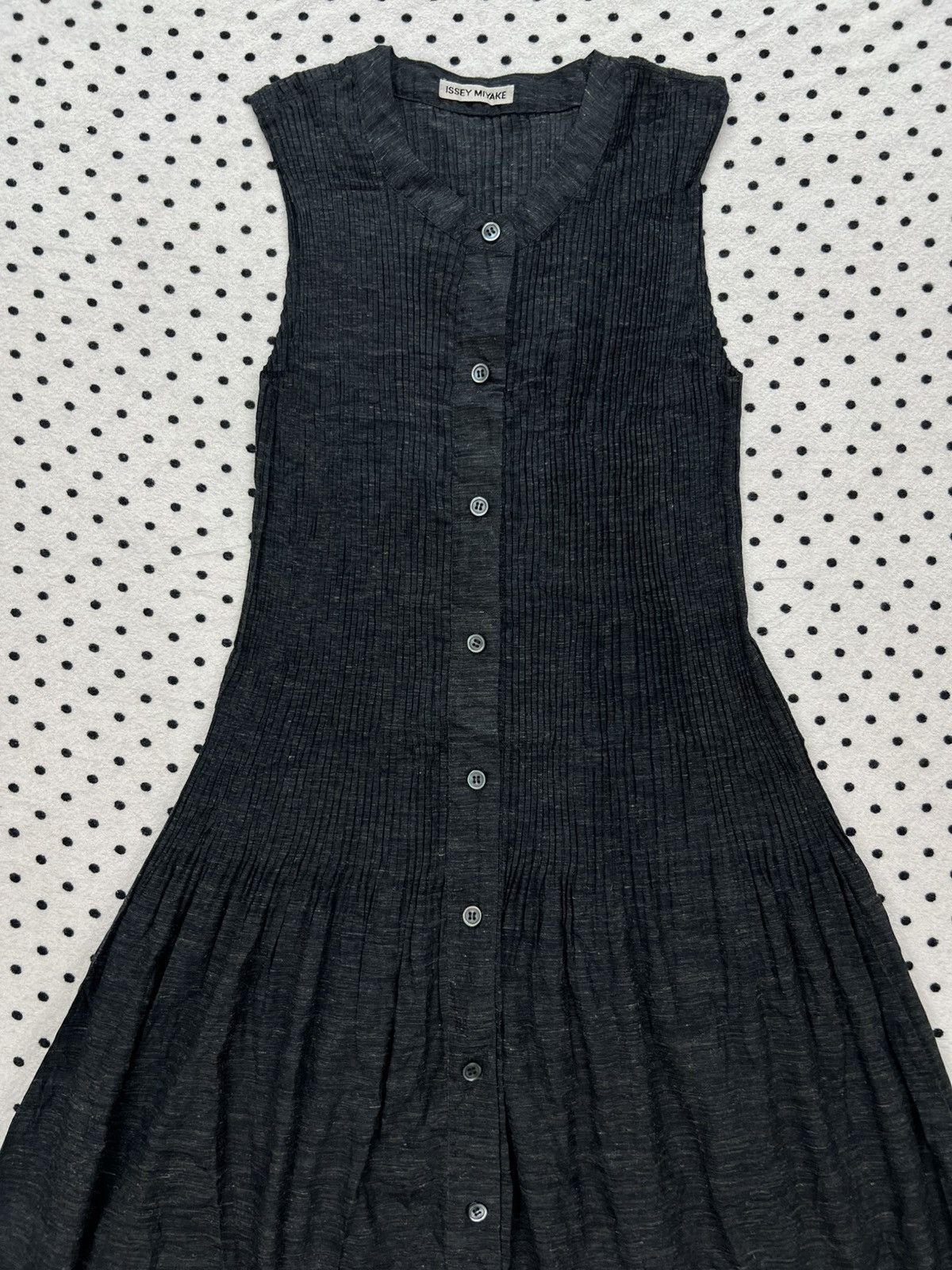 Issey Miyake Issey Miyake Half Pleated Sleeveless Balloon Dress Size XS / US 0-2 / IT 36-38 - 4 Thumbnail