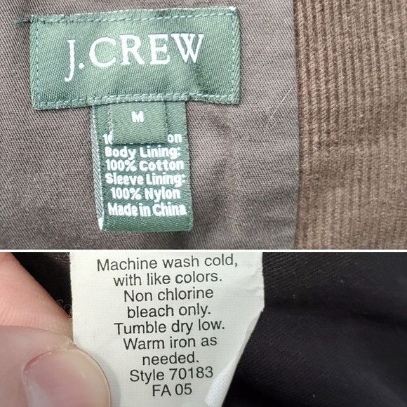 J.Crew × Vintage Vintage 90s y2k J.Crew Western Boho Cowboy Brown Cord Blazer Size 40R - 4 Thumbnail