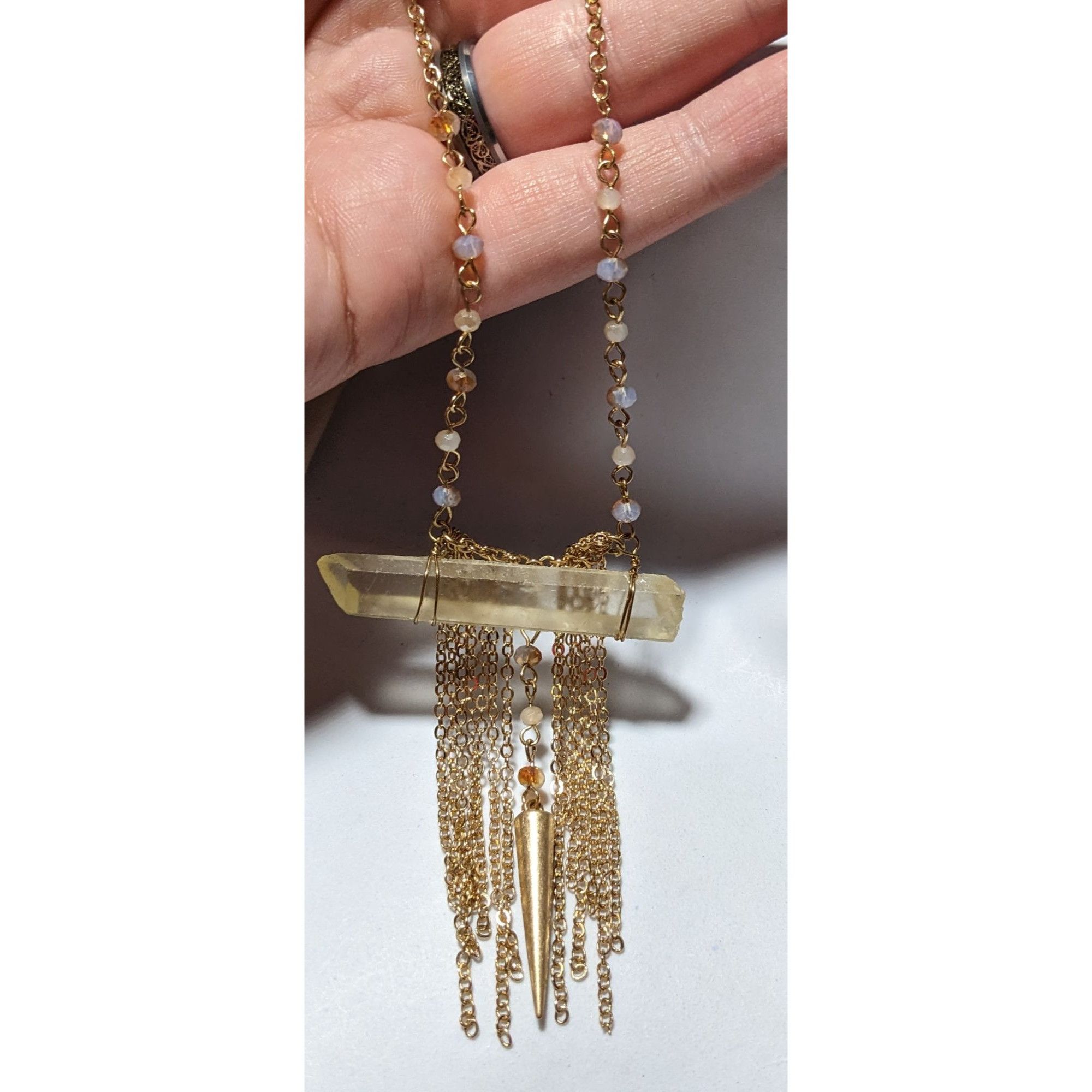 Other Mystical Bohemian Crystal Chain Fringe Necklace Size ONE SIZE - 8 Thumbnail