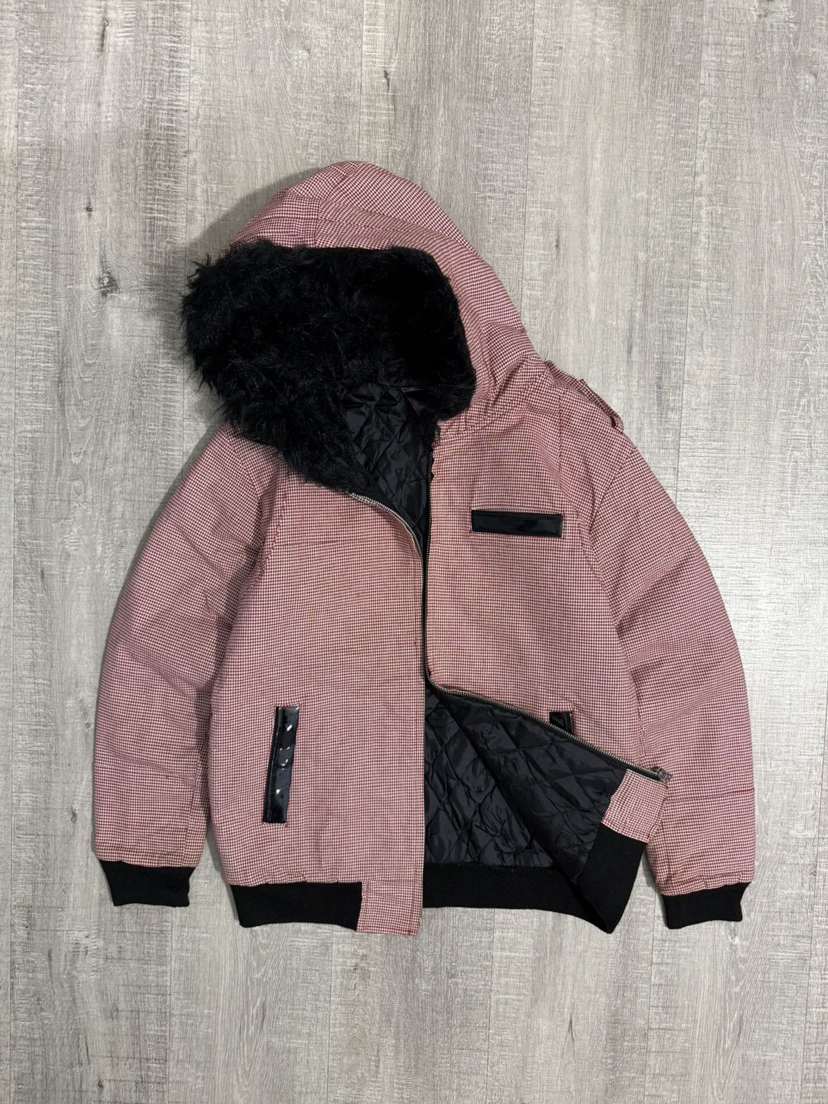 Le Grande Bleu (L.G.B.) Rocstar faux fur canvas ziphooded jacket Size US M / EU 48-50 / 2 - 7 Thumbnail