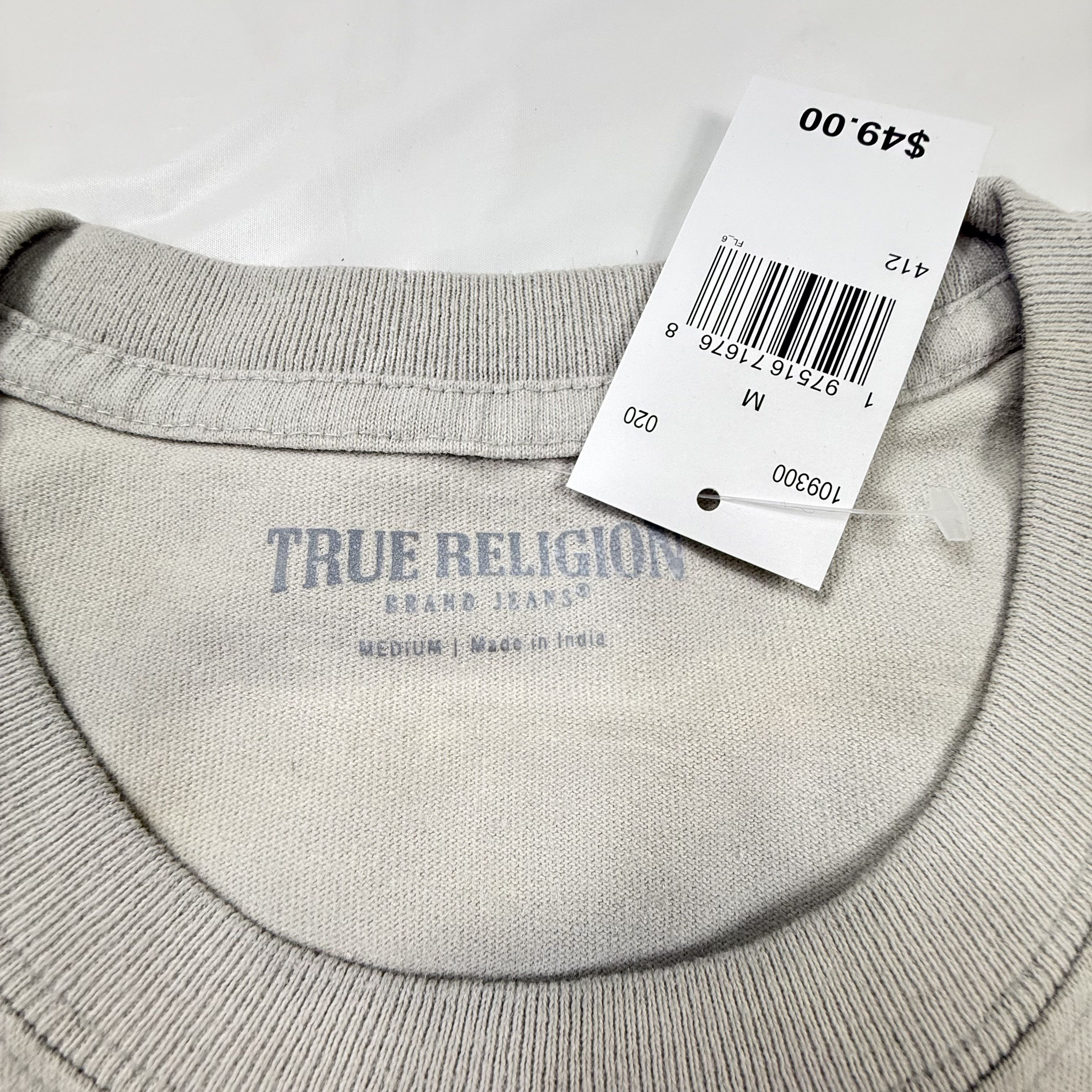 True Religion True Religion Mens Grey Ombre Buddha Guitar T-Shirt Medium Size US M / EU 48-50 / 2 - 7 Thumbnail