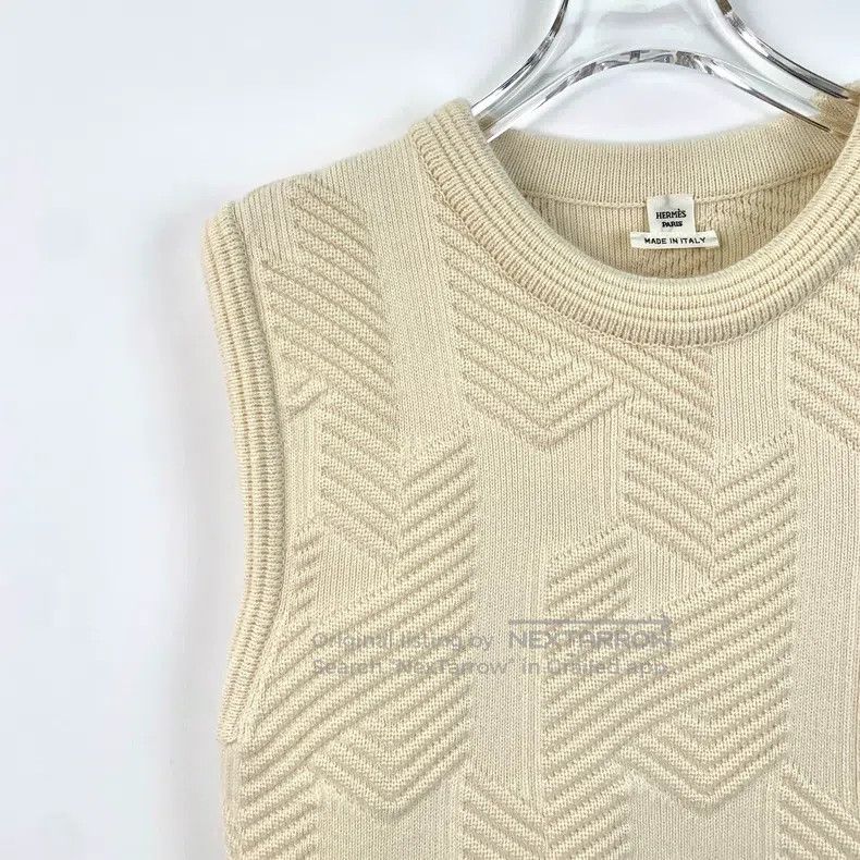 Hermes Hermes Beige Letter Embroidered Wool Sleeveless Knitted Dr Size XS / US 0-2 / IT 36-38 - 3 Thumbnail